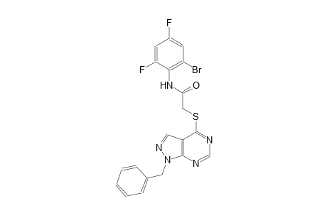 2-[(1-benzyl-1H-pyrazolo[3,4-d]pyrimidin-4-yl)sulfanyl]-N-(2-bromo-4,6-difluorophenyl)acetamide