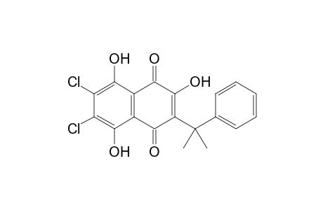 6,7-Dichloro-2,5,8-trihydroxy-3-(.alpha.,alpha.-dimethylbenzyl)-1,4-naphthoquinone