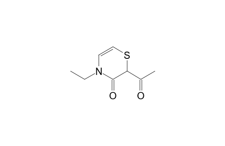 2-acetyl-4-ethyl-1,4-thiazin-3-one