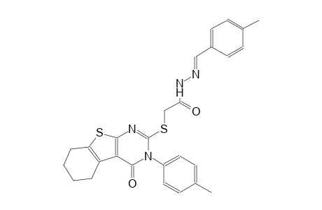 N'-[(E)-(4-methylphenyl)methylidene]-2-{[3-(4-methylphenyl)-4-oxo-3,4,5,6,7,8-hexahydro[1]benzothieno[2,3-d]pyrimidin-2-yl]sulfanyl}acetohydrazide