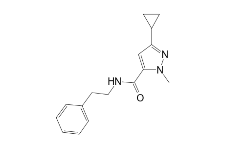 1H-Pyrazole-5-carboxamide, 3-cyclopropyl-1-methyl-N-(2-phenylethyl)-