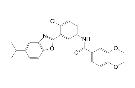 N-[4-chloro-3-(5-isopropyl-1,3-benzoxazol-2-yl)phenyl]-3,4-dimethoxybenzamide