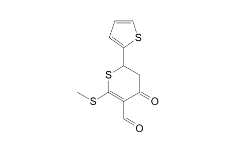 4-keto-2-(methylthio)-6-(2-thienyl)-5,6-dihydrothiopyran-3-carbaldehyde
