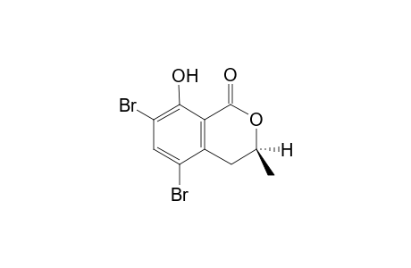 (S)-(+)-5,7-Dibromomellein [(S)-(+)-5,7-Dibromo-8-hydroxy-3-methyl-3,4-dihydro-1H-2-benzopyran-1-one]