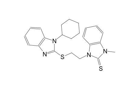 2H-benzimidazole-2-thione, 1-[2-[(1-cyclohexyl-1H-benzimidazol-2-yl)thio]ethyl]-1,3-dihydro-3-methyl-