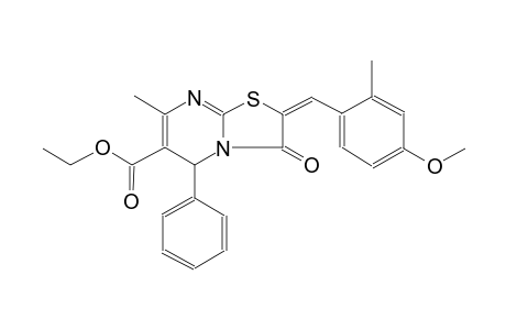 ethyl (2E)-2-(4-methoxy-2-methylbenzylidene)-7-methyl-3-oxo-5-phenyl-2,3-dihydro-5H-[1,3]thiazolo[3,2-a]pyrimidine-6-carboxylate