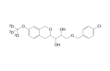 2-Oxa-3-((3'-(p-chlorobenzyloxy)-1',2'-hydroxy-propyl)-7-methoxy-1,3,4-trihydro-naphthalene-D3