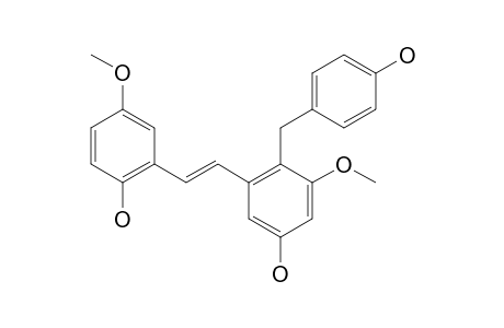 (E)-2-HYDROXY-2'-(4-HYDROXYBENZYL)-5,3'-DIMETHOXYSTILBENE