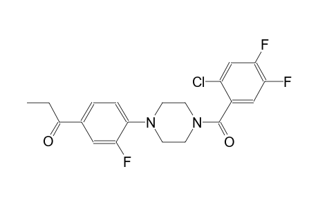 1-propanone, 1-[4-[4-(2-chloro-4,5-difluorobenzoyl)-1-piperazinyl]-3-fluorophenyl]-