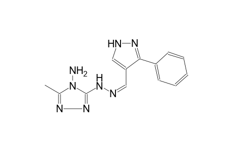 3-phenyl-1H-pyrazole-4-carbaldehyde (4-amino-5-methyl-4H-1,2,4-triazol-3-yl)hydrazone