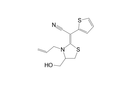 2-(1-Cyano-1-(2-thiophenyl))methylene-4-hydroxymethyl-3-allylthiazolidine