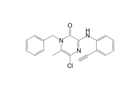 1-Benzyl-5-chloro-3-(2-ethynylanilino)-6-methyl-pyrazin-2-one