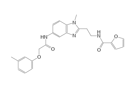 N-[2-(1-methyl-5-{[(3-methylphenoxy)acetyl]amino}-1H-benzimidazol-2-yl)ethyl]-2-furamide