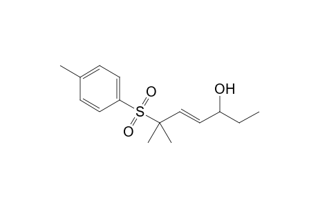 (E)-6-Methyl-6-tosyl-4-hepten-3-ol