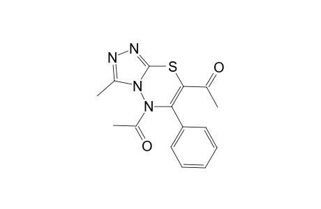 1-(5-Acetyl-3-methyl-6-phenyl-5H-[1,2,4]triazolo[3,4-b][1,3,4]thiadiazin-7-yl)ethanone