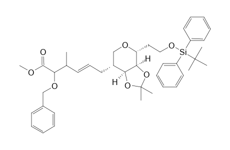 [3aS-[3a.alpha.,4.alpha.,7a.alpha.,7.alpha.(3E,2R*)]]-6-[tetrahydro-2,2-dimethyl-4-[2-[[(1,1-dimethylethyl)diphenylsilyl]oxy]ethyl]-4H-1,3-dioxolo[4,5-c]pyran-7-yl]-3-methyl-2-(phenylmethoxy)-4-hexanoic acid methyl ester