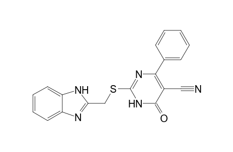 2-((1H-Benzo[d]imidazol-2-yl)methylthio)-1,6-dihydro-6-oxo-4-phenylpyrimidine-5-carbonitrile