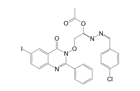 1-((4-Chlorophenyl)methylenehydrazono)-2-(6-iodo-4-oxo-2-phenylquinazolin-3(4H)-yloxy)ethylacetate