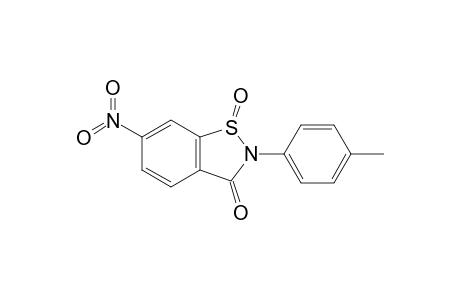 1-keto-6-nitro-2-(p-tolyl)-1,2-benzothiazol-3-one