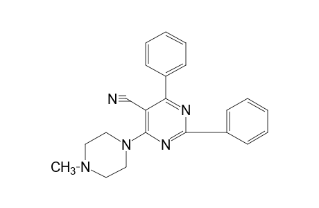 2,4-DIPHENYL-6-(4-METHYL-1-PIPERAZINYL)-5-PYRIMIDINECARBONITRILE