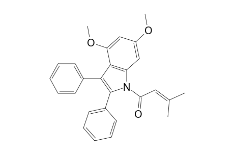 1-(4',6'-dimethoxy-2',3'-diphenylindol-1'-yl)-3-methylbut-2-en-1-one