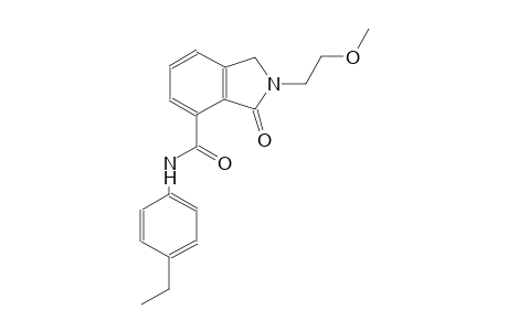N-(4-ethylphenyl)-2-(2-methoxyethyl)-3-oxo-4-isoindolinecarboxamide