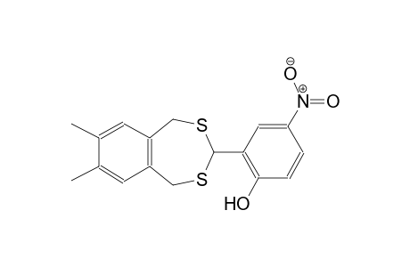 2-(7,8-Dimethyl-1,5-dihydro-2,4-benzodithiepin-3-yl)-4-nitrophenol
