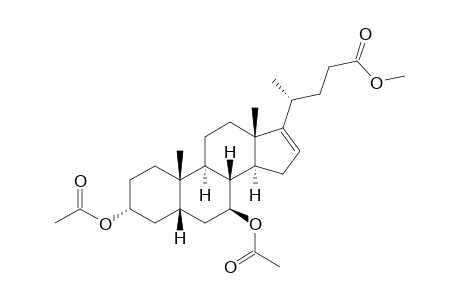 Methyl 3.alpha.,7.beta.-Diacetoxy-5.beta.-chol-16-en-24-oate