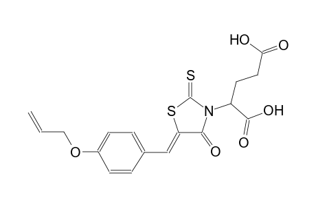 2-{(5Z)-5-[4-(allyloxy)benzylidene]-4-oxo-2-thioxo-1,3-thiazolidin-3-yl}pentanedioic acid
