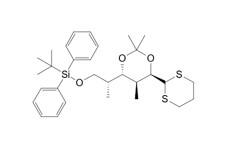 (2R,3S,4S,5R)-6-tert-Butyldiphenylsilyloxy-3,5-dimethyl-2,4-isopropylidenedioxyhexanal trimethylene dithioacetal
