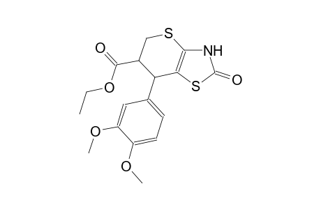2H-thiopyrano[2,3-d]thiazole-6-carboxylic acid, 7-(3,4-dimethoxyphenyl)-3,5,6,7-tetrahydro-2-oxo-, ethyl ester