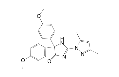 2-(3,5-dimethyl-1-pyrazolyl)-4,4-bis(4-methoxyphenyl)-1H-imidazol-5-one