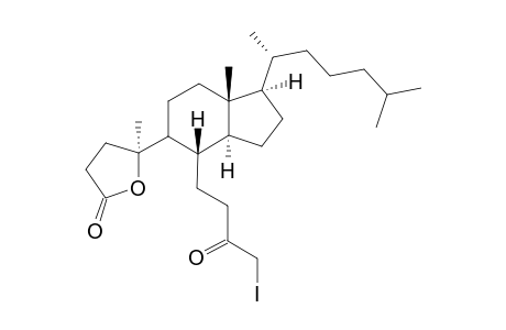 A-nor 5-oxa-5,6,seco-6-(iodoacetyl)cholestan-3-one