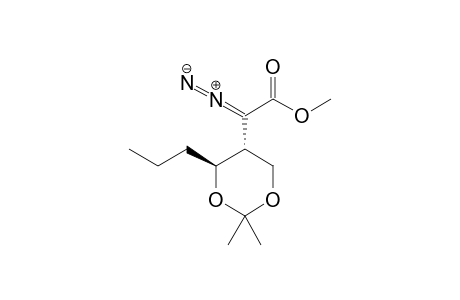 Methyl (4S*,5R*)-.alpha.-diazo-2,2-dimethyl-4-propyl-1,3-dioxane-5-acetate