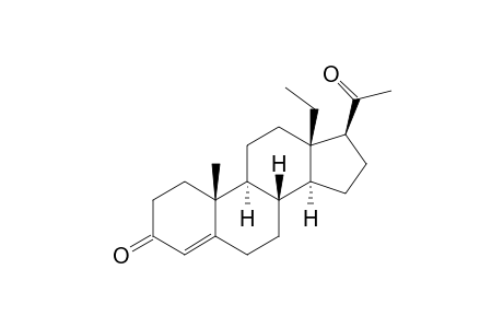 18-Norpregn-4-ene-3,20-dione, 13-ethyl-