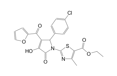 ethyl 2-[2-(4-chlorophenyl)-3-(2-furoyl)-4-hydroxy-5-oxo-2,5-dihydro-1H-pyrrol-1-yl]-4-methyl-1,3-thiazole-5-carboxylate