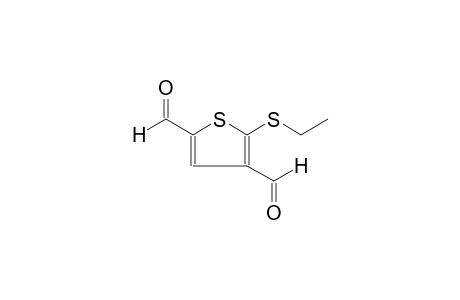 2,4-Thiophenedicarboxaldehyde, 5-(ethylthio)-