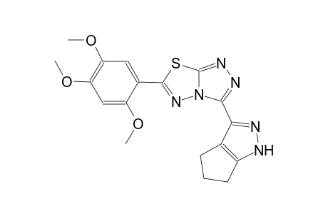 3-(1,4,5,6-tetrahydrocyclopenta[c]pyrazol-3-yl)-6-(2,4,5-trimethoxyphenyl)[1,2,4]triazolo[3,4-b][1,3,4]thiadiazole