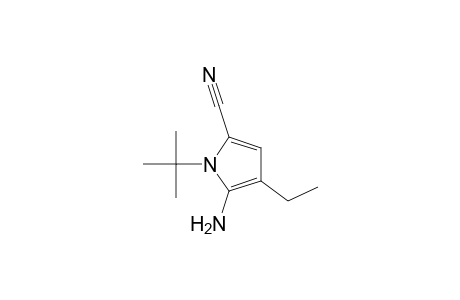 1H-Pyrrole-2-carbonitrile, 5-amino-1-(1,1-dimethylethyl)-4-ethyl-