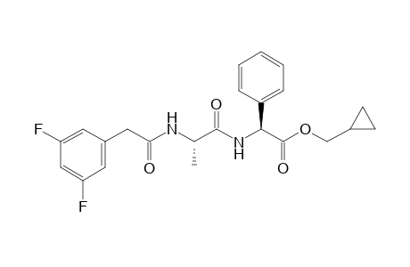 Cyclopropylmethyl (2S)-({N-[(3,5-Difluorophenyl)acetyl]-L-alanyl}amino)(phenyl)acetate