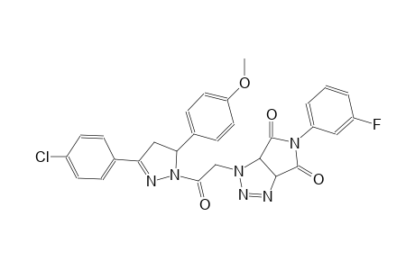 1-{2-[3-(4-chlorophenyl)-5-(4-methoxyphenyl)-4,5-dihydro-1H-pyrazol-1-yl]-2-oxoethyl}-5-(3-fluorophenyl)-3a,6a-dihydropyrrolo[3,4-d][1,2,3]triazole-4,6(1H,5H)-dione