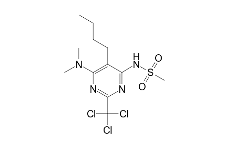 N-[5-Butyl-6-(dimethylamino)-2-(trichloromethyl)-pyrimidin-4-yl]methanesulfonamide