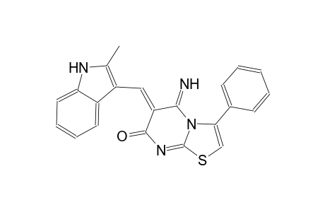 (6Z)-5-imino-6-[(2-methyl-1H-indol-3-yl)methylene]-3-phenyl-5,6-dihydro-7H-[1,3]thiazolo[3,2-a]pyrimidin-7-one