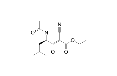 Ethyl 4-(acetylamino)-2-cyano-3-hydroxy-6-methyl-2-heptenoate