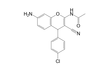 N-[7-amino-4-(4-chlorophenyl)-3-cyano-4H-1-benzopyran-2-yl]acetamide
