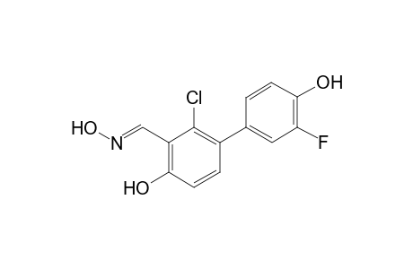 (E)-2-chloro-3'-fluoro-4,4'-dihydroxybiphenyl-3-carbaldehyde oxime