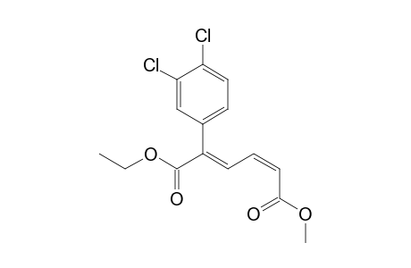 (2E,4Z)-2-(3',4'-dichlorophenyl)hexa-2,4-diendioc acid 1-ethyl ester 6-methyl ester