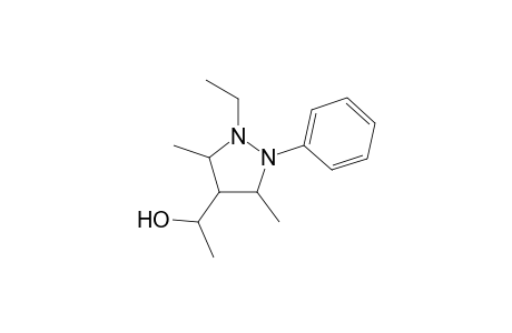 2-Ethyl-4-(1-hydroxyethyl)-3,5-dimethyl-1-phenylpyrazolidine