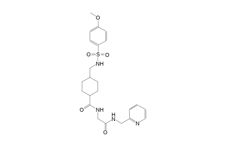 cyclohexanecarboxamide, 4-[[[(4-methoxyphenyl)sulfonyl]amino]methyl]-N-[2-oxo-2-[(2-pyridinylmethyl)amino]ethyl]-