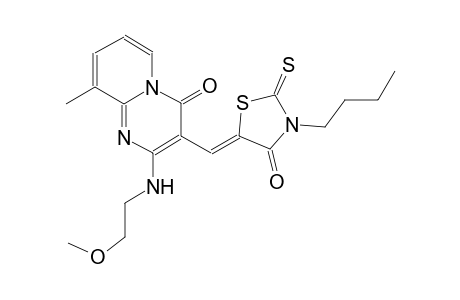 3-[(Z)-(3-butyl-4-oxo-2-thioxo-1,3-thiazolidin-5-ylidene)methyl]-2-[(2-methoxyethyl)amino]-9-methyl-4H-pyrido[1,2-a]pyrimidin-4-one